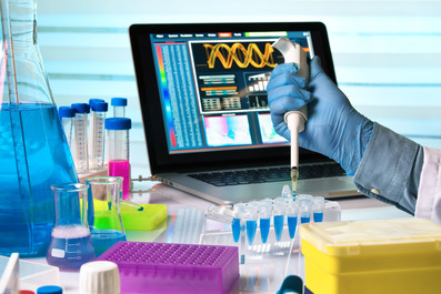 Daily work of Medical Laboratory Technologist: using pipette for lab tests