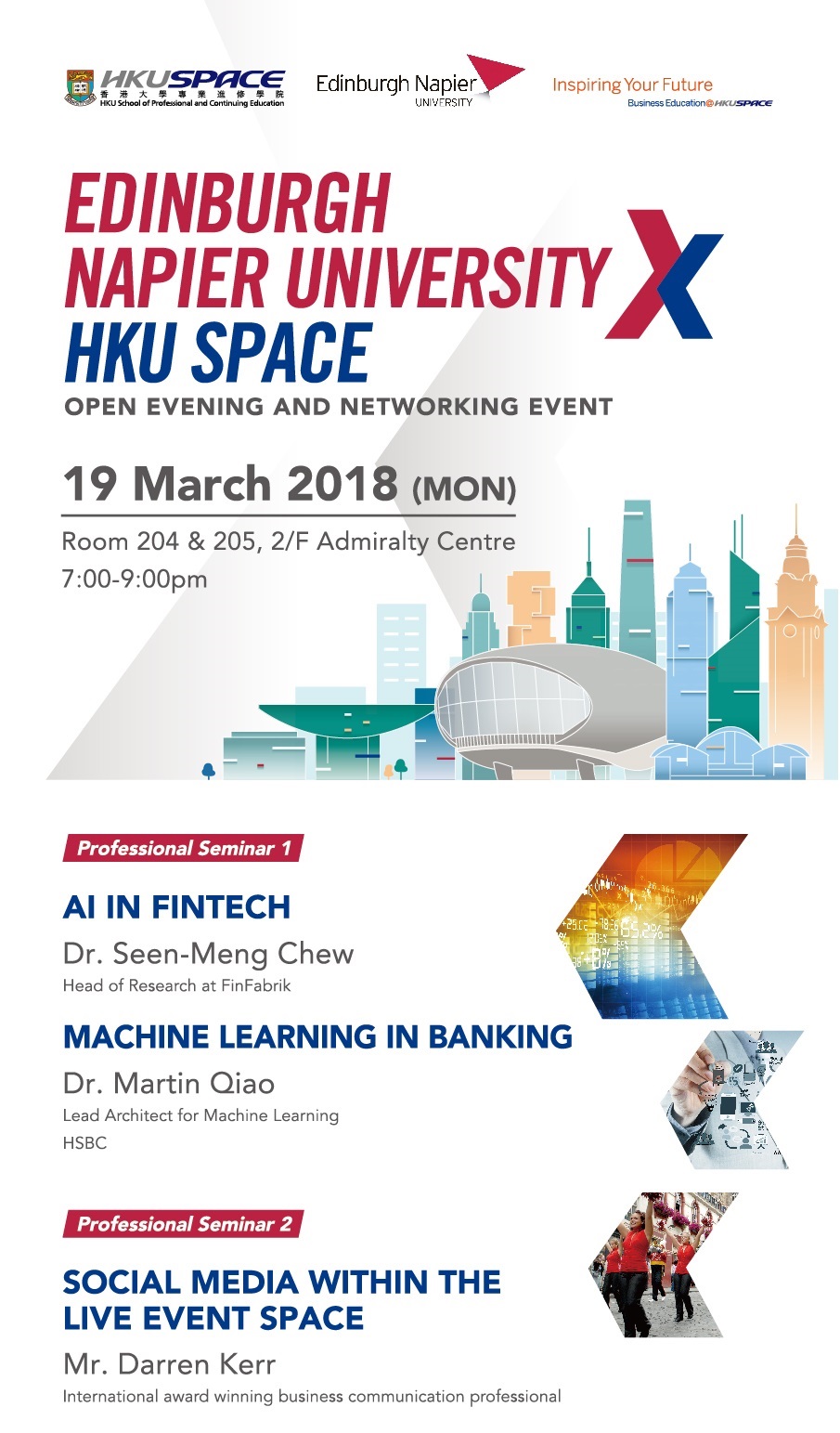 Edinburgh Napier University X HKU SPACE Open Evening and Networking Event