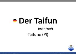 【簡易德語 - der Taifun 】