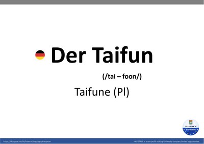 【简易德语 - der Taifun 】