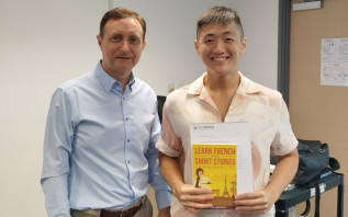 Congratulations to Dennis, who has won the Outstanding Performance Award in our Certificate in French (Intermediate)! Félicitations! 