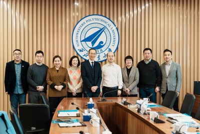 A group photo of the delegation with the representatives from the Northwestern Polytechnical University.